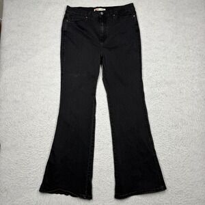 Signature by Levi Strauss & Co High Rise Flare Jeans‎ Black Women's Size 8 31x29